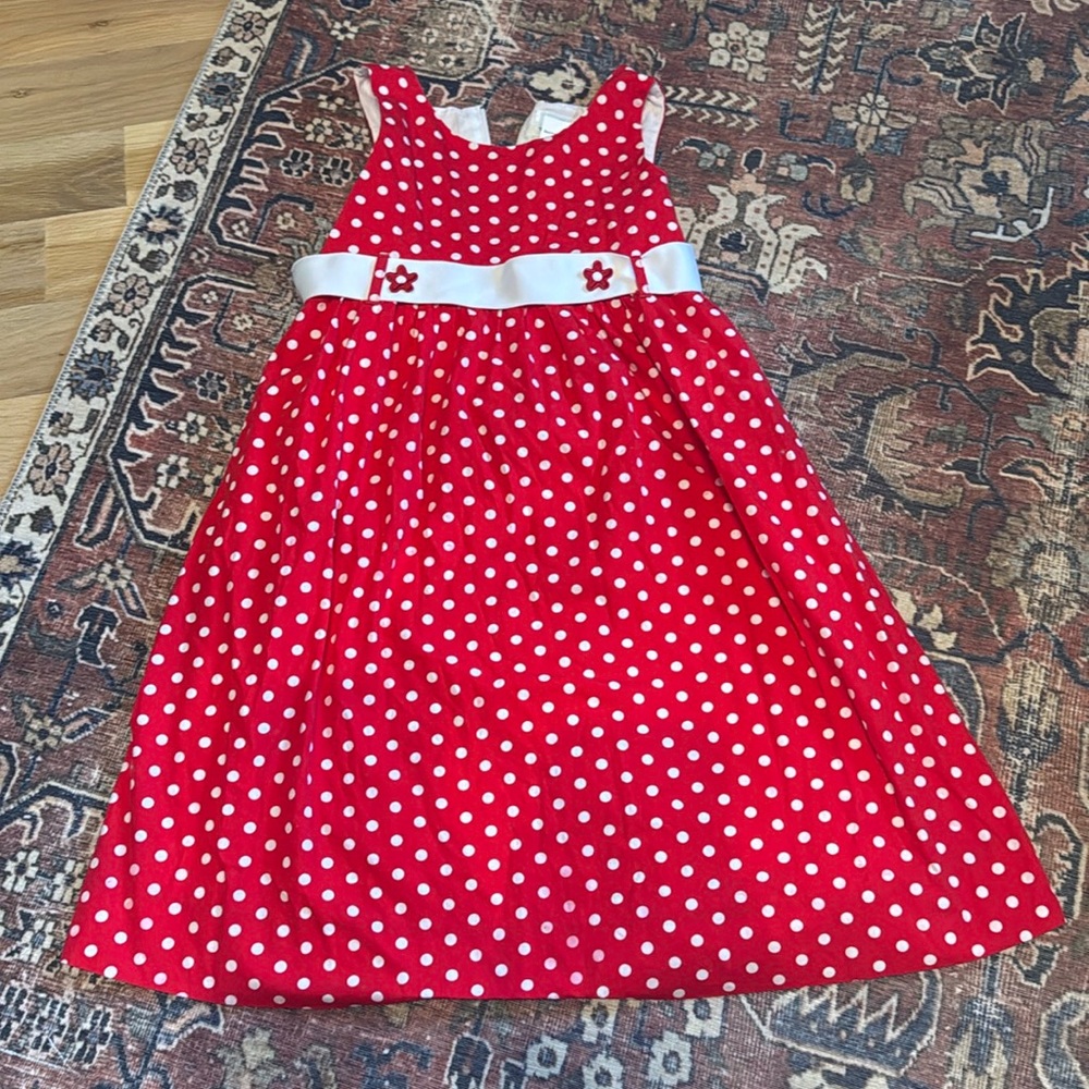 Florence Eiseman Red and White Polka Dot Dress